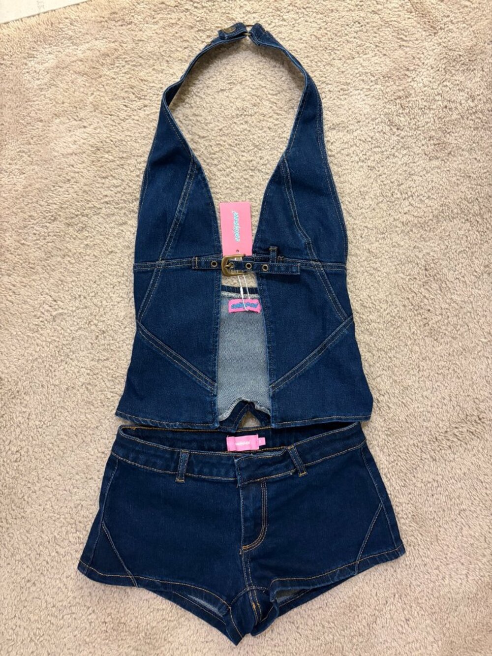 Edikted Denim Mini Skirt XS